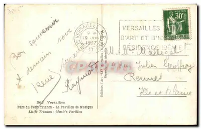 Pavillon della Musica — Petit Trianon — Versailles — Edizioni d'Arte LYS — Verso