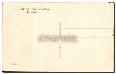Nantes - Église Sainte-Croix — Le beffroi — Verso
