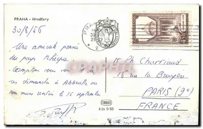 Most Karola — widok na miasto Praga — wydawca Vídeňské fotoateliér — Rewers