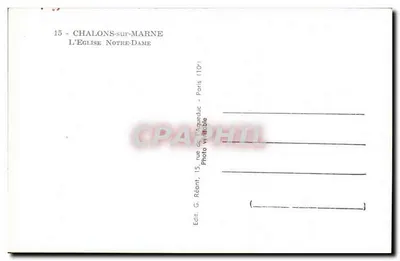 Chalons-sur-Marne — Katedra Najświętszej Panny Maryi — Wydawca MAGE — Rewers