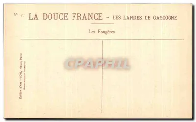 Las Fougères — Las Landes de Gascogne — Edición de Arte YVON, Neaullly, Paris — Reverso