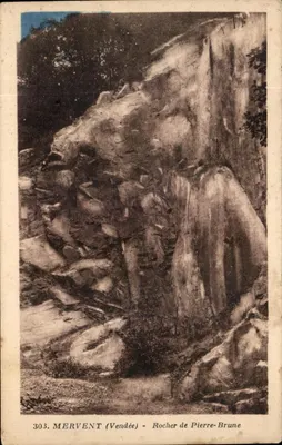 Mervent (Vendée) — Rocher de Pierre-Brune — Fototipia Jéhly-Poupin, Mortagne