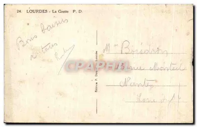 Lourdes — La Grotte — Éditeur P. Doucel — Verso