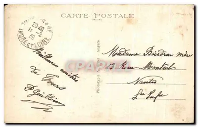 Tours (Loire-et-Loire) — Ogólny widok wielkiego kamiennej mostu i Loiry — A. B. — Rewers