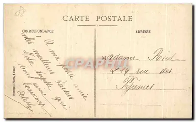 VITTEL — Kasyno — 'Les Vosges Illustrées', n° 465 — wydanie Mlle Claire Gandarme, z Vittel — Rewers