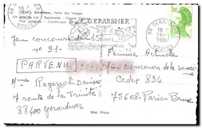 Gérardmer — Perła Wogez — Réal Photo — Rewers