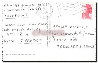 Vue de la côte — maison sur falaise avec agave — éditeur Mary — Verso