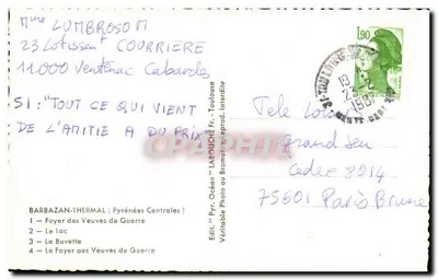 Barbazan Termale — Ricordo di Barbazan Termale — Océan Photo — Verso