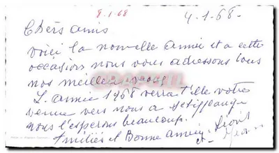 Bardzo dobre życzenia — kalendarz z cyfrą 1 — wydawca Méda & Watters German — Rewers