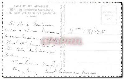 Notre-Dame de Paris — vista da margem esquerda da Sena — Ed. d'Art « Guy » — Verso