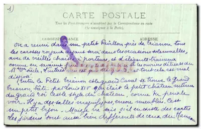 Versailles — Petit Trianon — Muzeum Samochodów — LL. — n°222 — Rewers