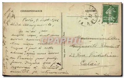 Paris - Torre Saint-Jacques — editor imp. fot. L'Abat-Jour, n°40 — Verso