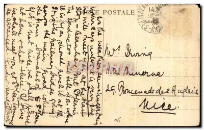 Villa w Nice — widok fasady nieba — wydawca nieznany — Rewers
