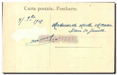 Stara pocztówka Stara pocztówka Lac w górach Allen Vaches — Rewers