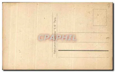 Flores de ciclamenos — ilustração — Fabricação Francesa 'E.R.' Paris — Verso