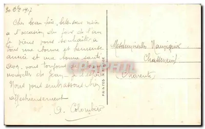 Indyka na śniegu — karta życzeń — Suzy 461 — Rewers