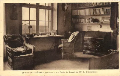 St-VINCENT-sur-JARD (Vendée) — Biurko Pana G. Clémenceau — Cliché Sibard