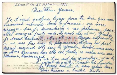 Dinard-Saint-Enogat — widok portu Port-Riou — wydawca Loic, n°142 — Rewers