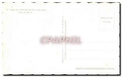 Igreja de Cunault — Peça do século XV — Éditions du LYS — Verso