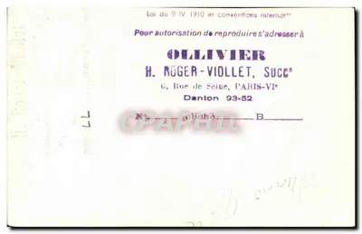Palácio Real — Paris — H. Rüger-Viollet, Paris-VIe — Verso