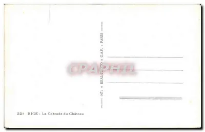 Nice - A Cascata do Castelo — editor C.A.P. - n° 228 — Verso
