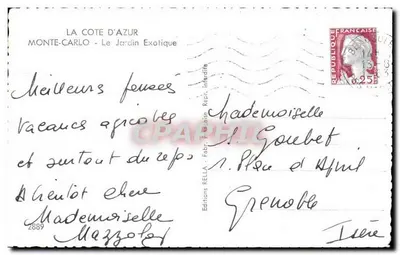 Jardim Exótico — Monte-Carlo — Edições Rella — Verso