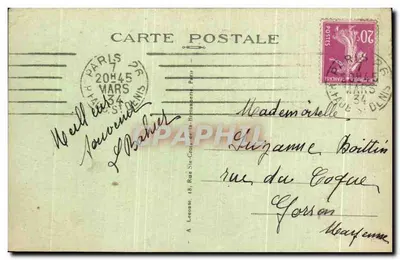 Paris — O Ponte Alexandre-III — A. L. — Verso