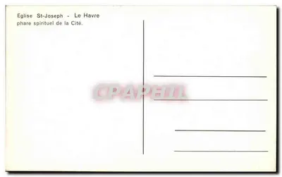 Le Havre — Igreja de São José — farol espiritual da Cidade — Verso