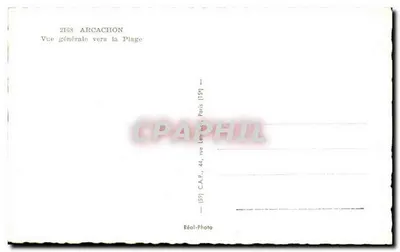 Arcachon — Ogólny widok ku plaży — C.A.P. Paris — Rewers