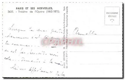 Paryż i jego cuda — Teatr Opery (1862-1875) — André LECONTE « GUY » — Rewers