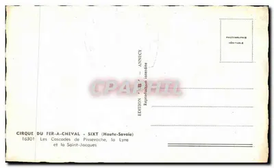 Cirque du Fer-à-Cheval — Cascadas de Pissevoche, la Lyre y la Saint-Jacques — Edición CIB - Annecy — Reverso