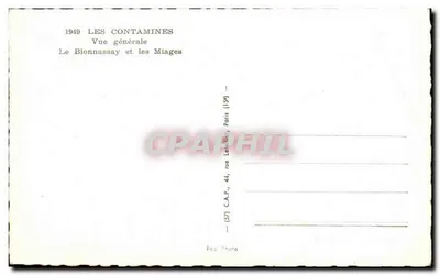 Les Contamines — Ogólny widok — C.A.P., Paryż — Rewers