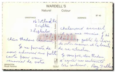 Pavillon Reale — Brighton — Wardell's Natural Colour — Verso