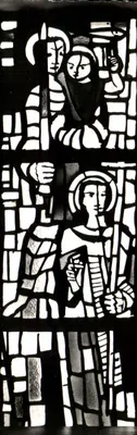Igreja de São João Batista - Breteuil (Oise) — Vitral dos santos Cir e Constantino