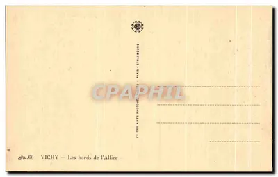 Vichy — Brzegi Allier — C° des Arts Photomécaniques, Paryż - Strasbourg — Rewers