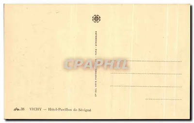 Vichy — Hotel-Pałac Sévigné — Cie des Arts Photomécaniques, Paryż — Rewers