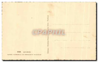 Maison Paternelle de Bernadette Soubirous — Lourdes — Éditions Pyrénées-Océan — Verso