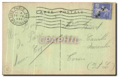 Paris — Le Panthéon — éditeur F.F. PARIS, n° 21 — Verso