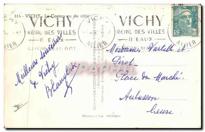 Kasyno widziane z boku — Vichy — Wydawnictwo LA CIGOGNE — Rewers