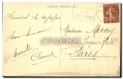 Côte d'Azur - Bandol - Allées Alfred Vivien — Wyd. Paris Galernes — Rewers