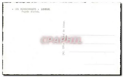 Les Buissonnets — Facciata d'ingresso — Office Central de Lisieux — Verso