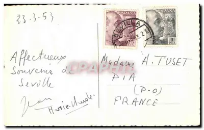 Sevilha — Pátio dos Limões — Ed. Arribas n°42 — Verso