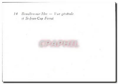 Beaulieu-sur-Mer — Ogólny widok i St-Jean-Cap Ferrat — seria 14 — Rewers
