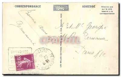 Interior da Gruta de Tréstrignel — Perros-Guirec — Edições Levý e Neudéin, Nice — Verso