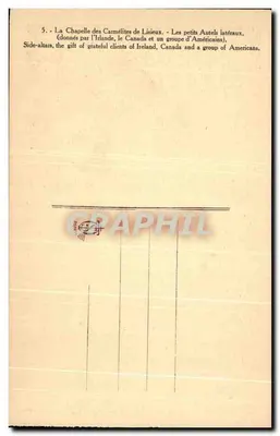 Capilla de las Carmelitas de Lisieux — Altares laterales — n°5 — Reverso
