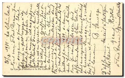 प्राडेल्स के झील और कार्लिट्ट शिखर — सेंट-रोम डे रूबियॉन — छापकर्ता अदृश्य — पीछे