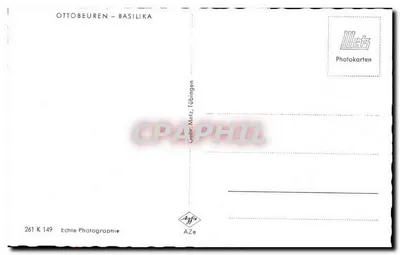 Ottobeuren – Basílica — editor Mez, Tübingen, n° de série 261 K 149 — Verso