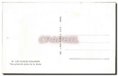 Les Sables d'Olonne — Ogólny widok z Rade — C.A.P. « REAL-PHOTO » — Rewers