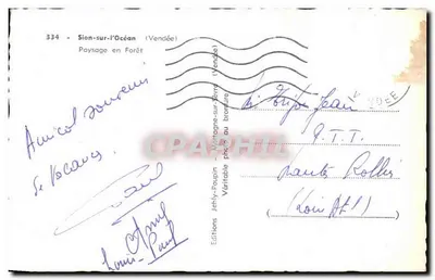 Sion-sur-l'Océan (Vendée) — Widok lasu — Wydawnictwo Jehly-Poupin — Rewers