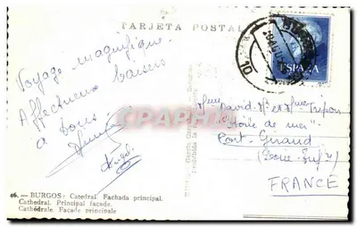 Burgos: Kathedraal. Hoofdfront — Uitgever Garda Carralda, n° 46 — Achterkant